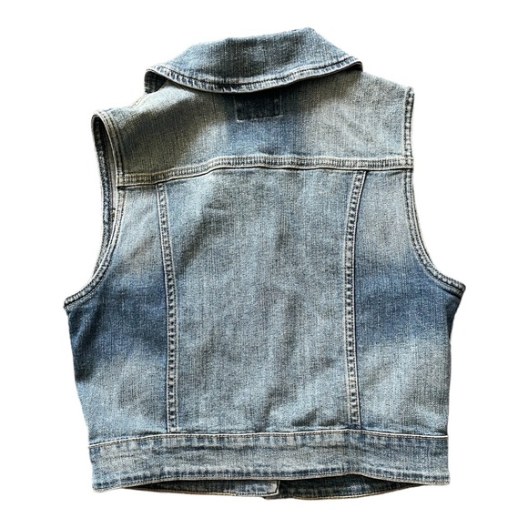 #034, Just USA, cropped denim vest, size M - Picture 2 of 4